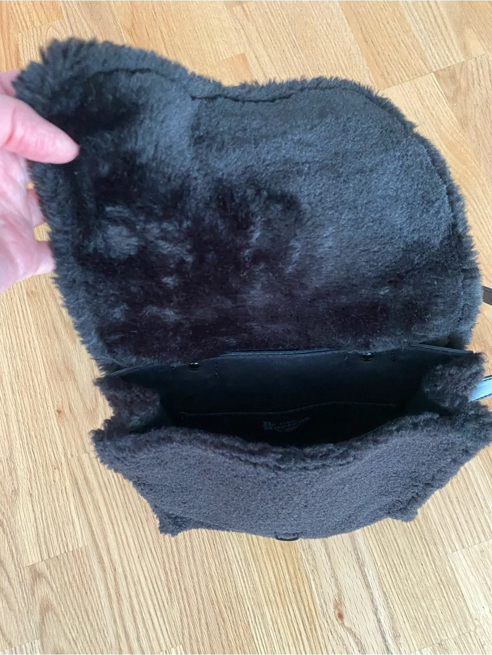 Dr. Martens Black Sherpa Mini Backpack